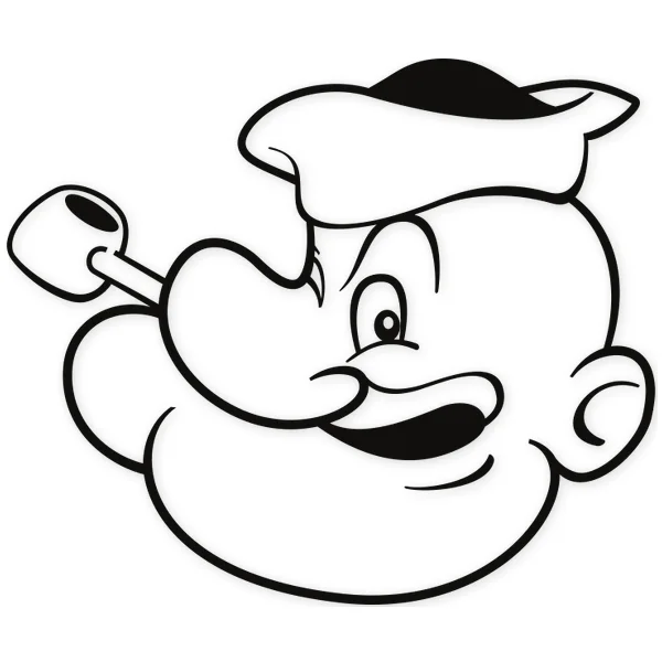popeye · pipe · smoking · hat
