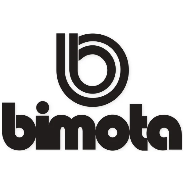 Logotipo de Bimota con el nombre de la marca en letras mayúsculas y un símbolo estilizado de la letra 'B'.