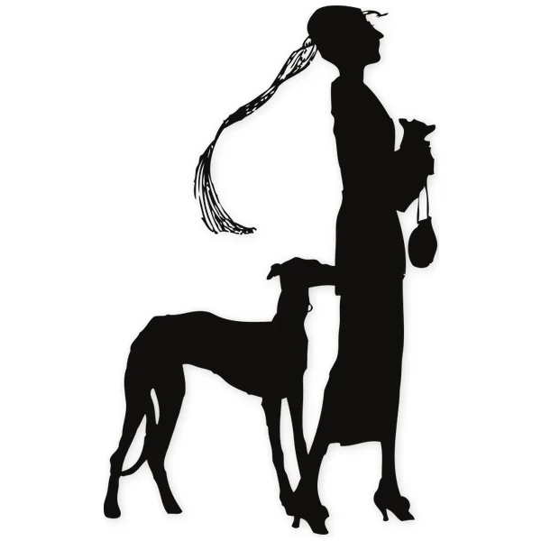 galgo · señora · siglo 18 · vintage · antiguo