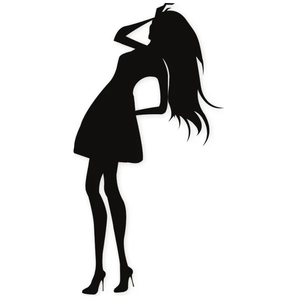 thin · mane · dress · heels · woman · girl