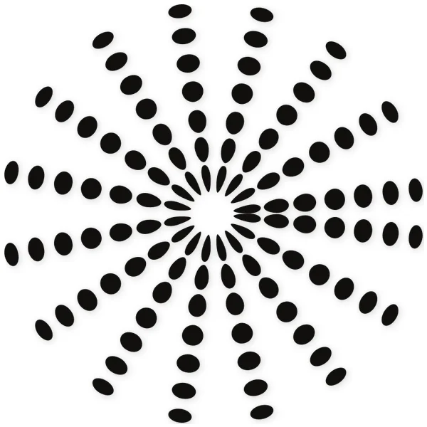 point · circle · concentric · pattern · star