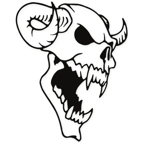 evil · fangs · horns · skull · monster · dead