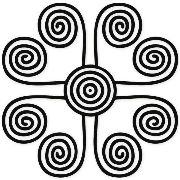 spiral · flower · african · concentric · star · tribal · motif