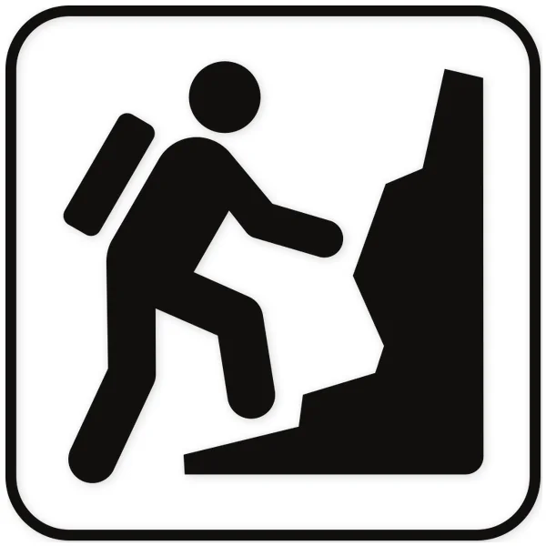 hiking · climbing · icon