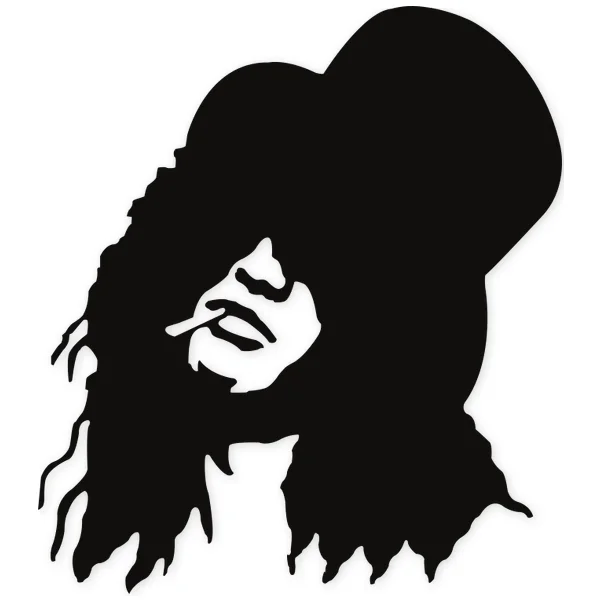 slash · guns and roses · sombrero · famoso · rock · realista