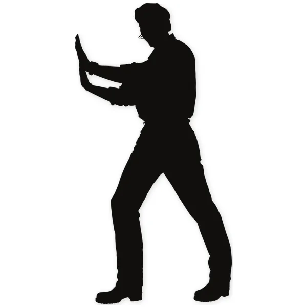 push · man · hand · pose