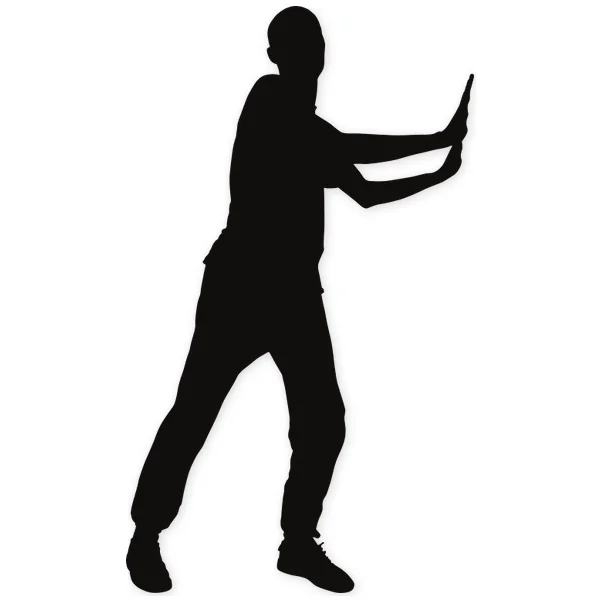 push · man · hand · pose
