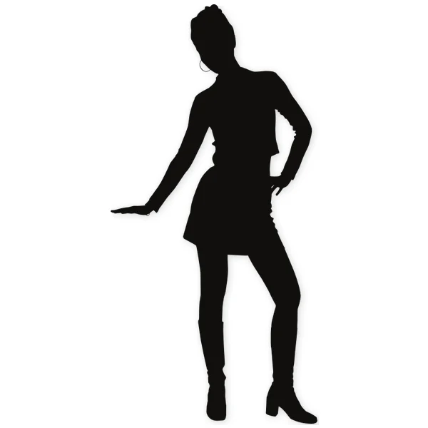 size · height · woman · hand · pose