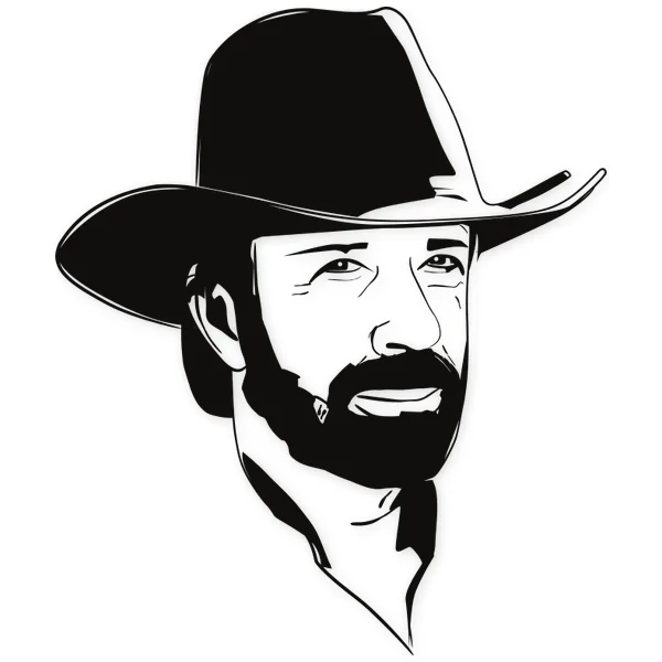 chuck norris · hat · realistic · face