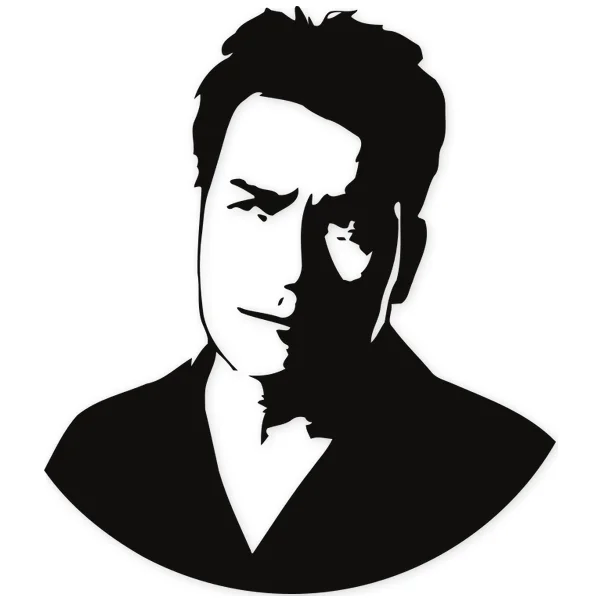 charlie sheen · film · realistic · face
