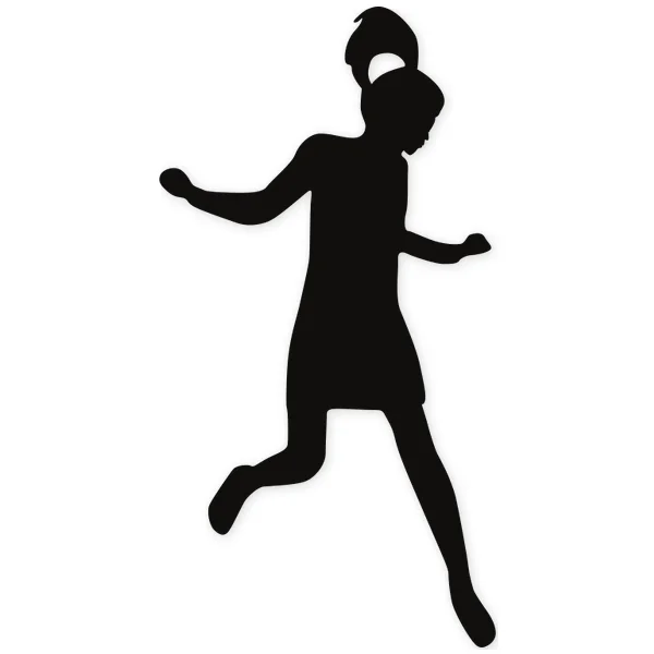 pigtails · jump · girl