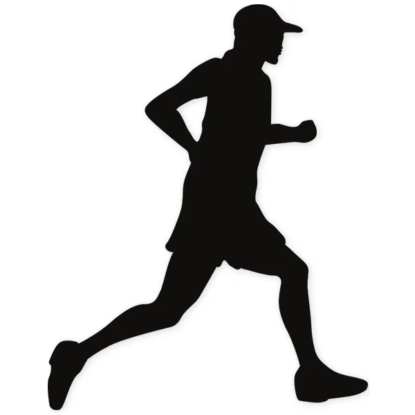 Serif Typography · running · man