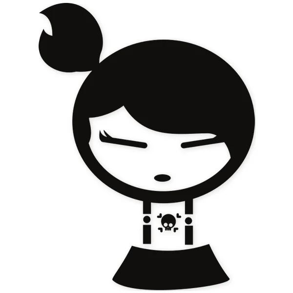 coletas · emo · calavera · dibujos animados