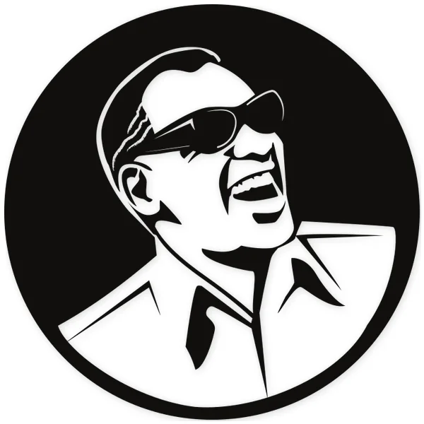 ray charles · piano · glasses · circle