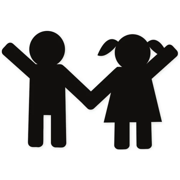 unisex · pigtails · couple · children kids · hand