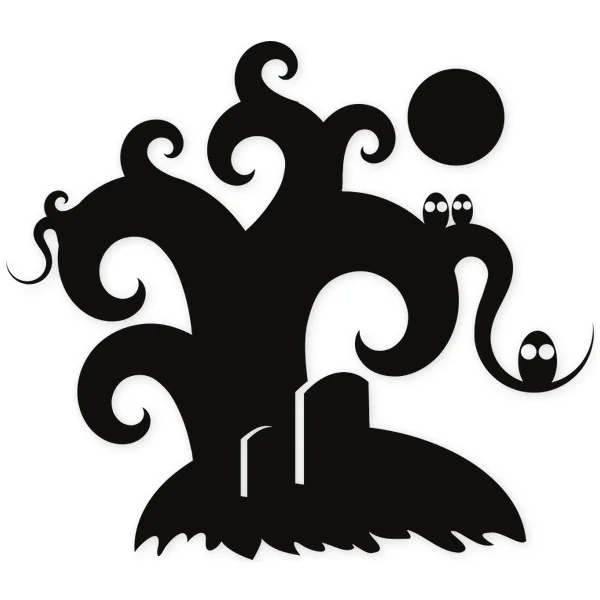 Owl · moon · grave · tree · fear · halloween · dead