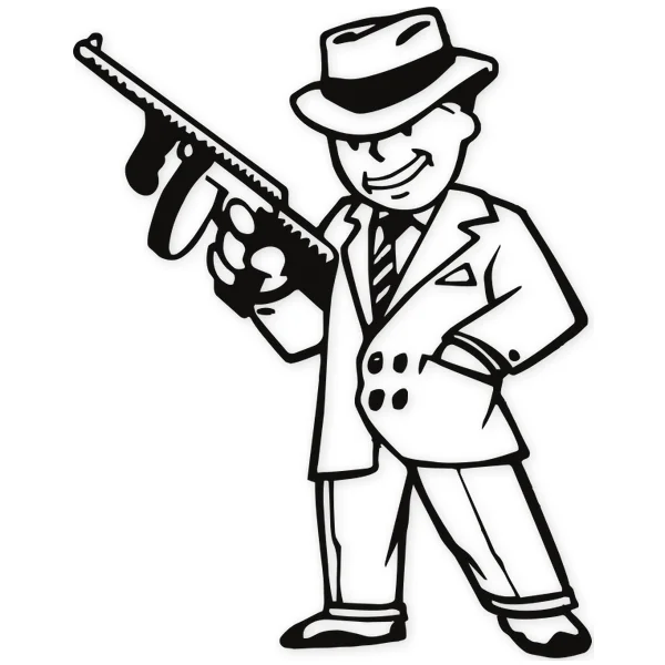 gangster ยท suit ยท film ยท hat ยท weapon