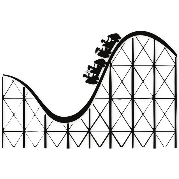 roller coaster · funny · train · speed · height · mountain