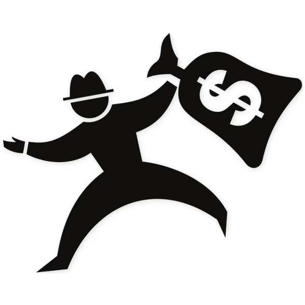 dollar · steal · money · running · hat