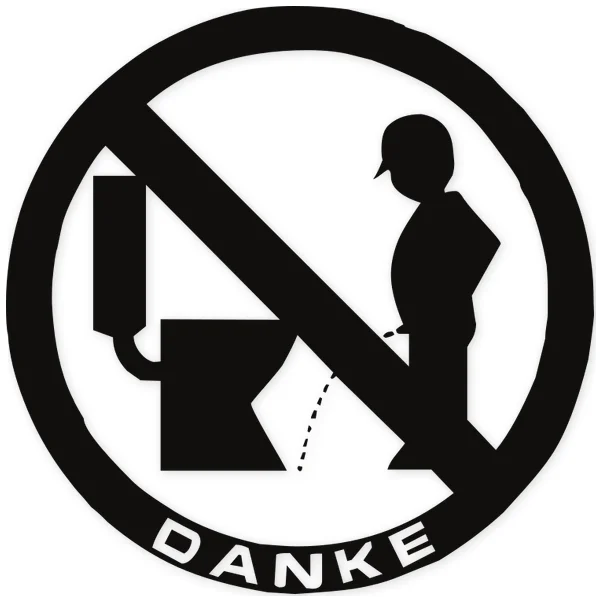 danke · out · urinate · sign