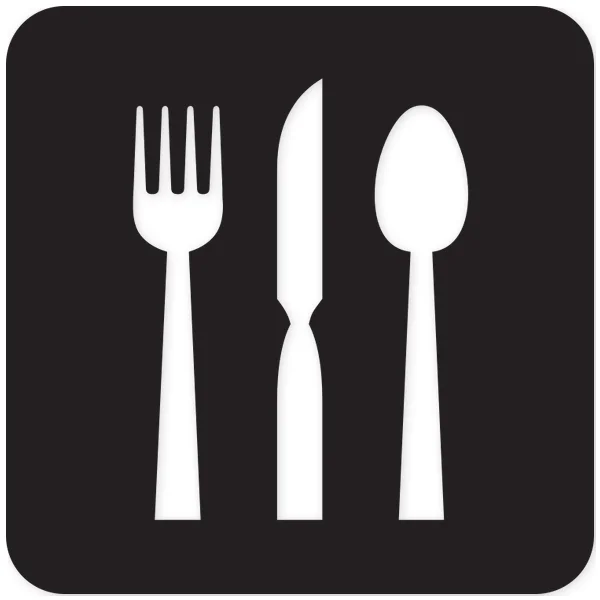 spoon · fork · knife · eat · sign