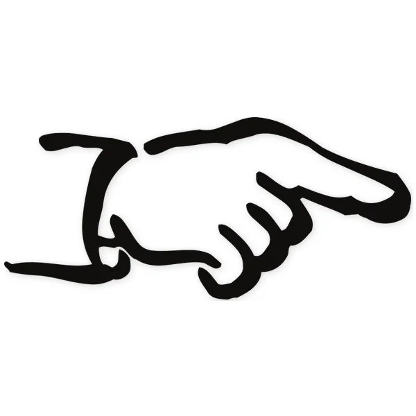 mark · finger · hand