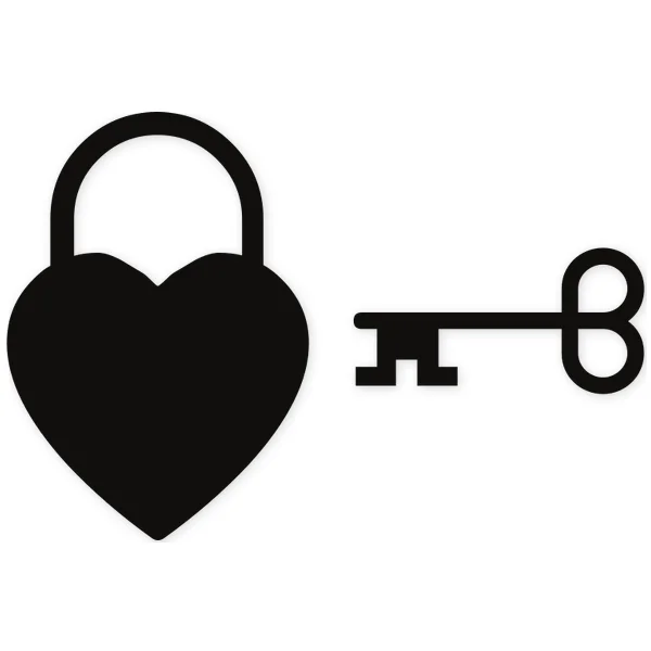lock · key · heart