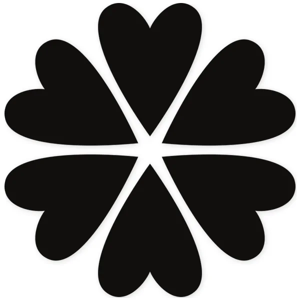 heart · floral · flower · concentric · motif