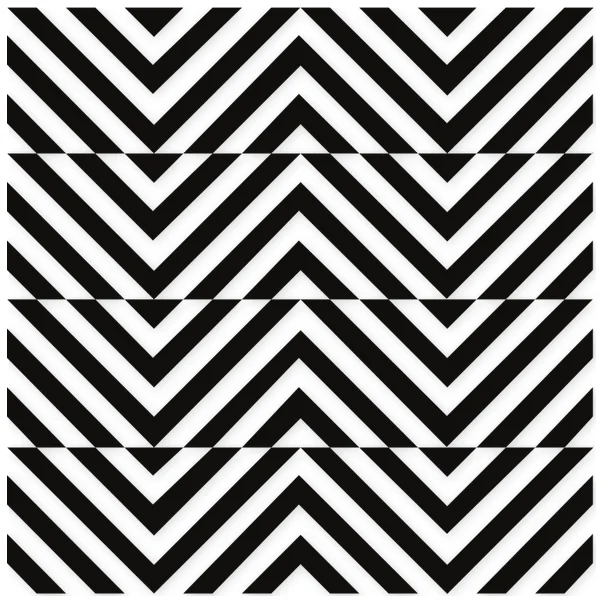 Pattern of black and white diagonal lines forming a repetitive zigzag design in horizontal rows.