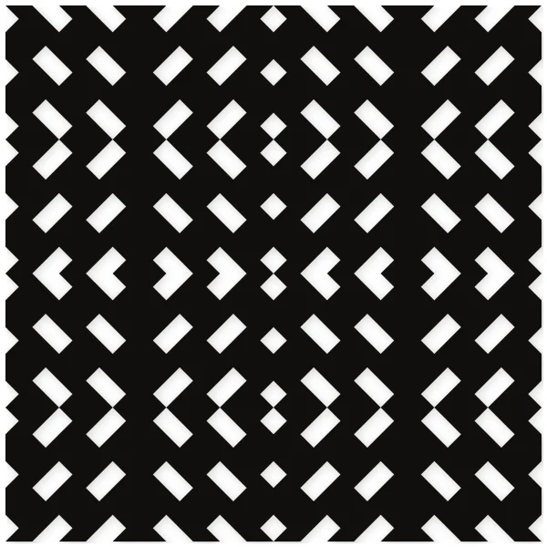 Patrón geométrico abstracto en blanco y negro con formas rectangulares y cuadradas repetidas en filas y columnas.