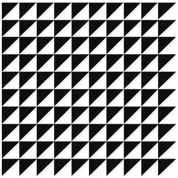 Pattern of alternating black and white triangles, forming a geometric motif with a depth effect.