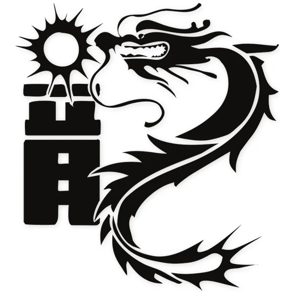 sun · tower · japan · dragon · oriental · japanese