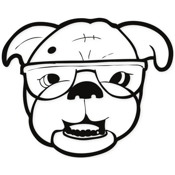 bulldog · glasses · kids