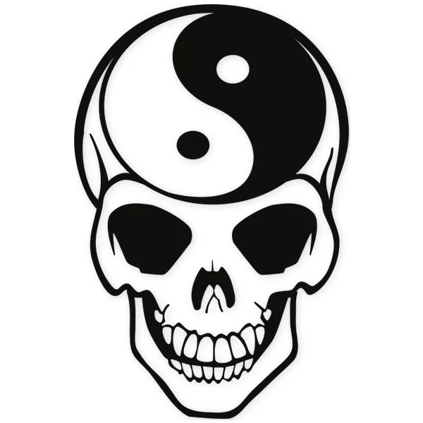 ying yang ยท skeleton ยท skull ยท dead