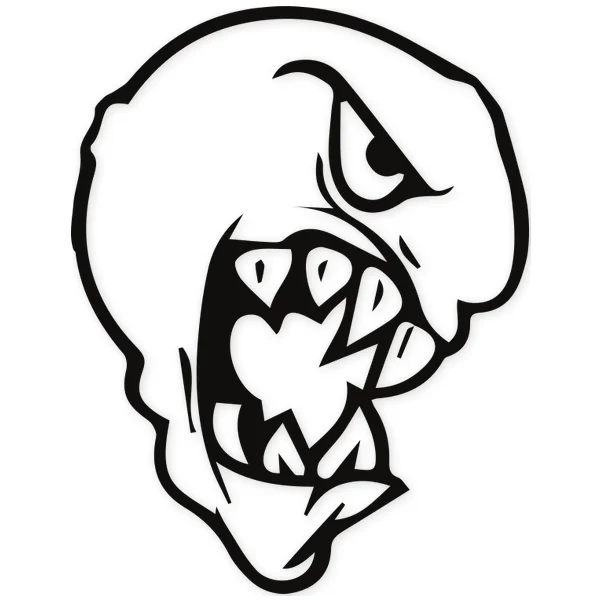 head · fangs · mascot · monster