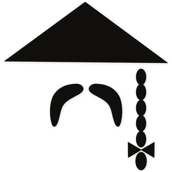 Moustache · traditional · pigtails · hat · chinese · japanese
