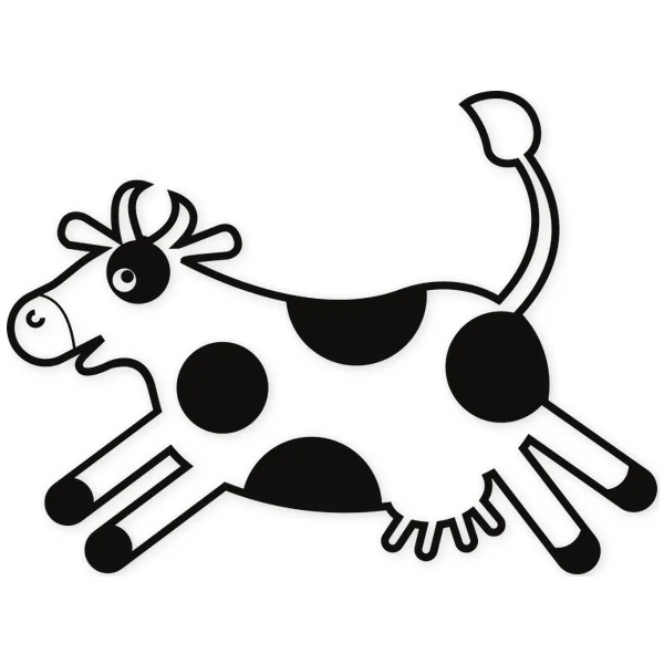 cow · horns · jump · kids