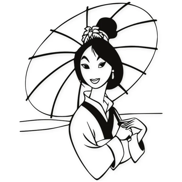 mulan · parasol · geisha · chinese · manga