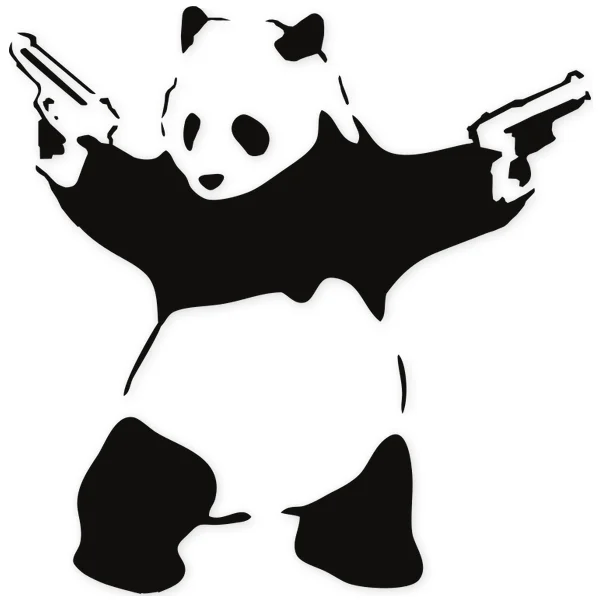 kill · gun · panda · banksy · bear · oriental