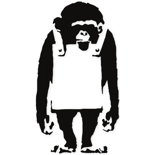 monkey · stencil · graffity