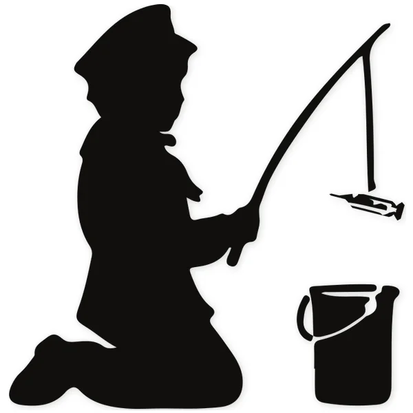 syringe · fishing · stencil · graffity