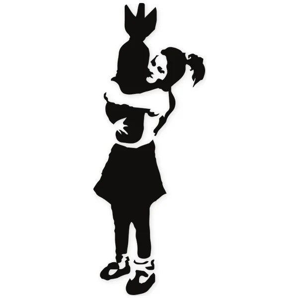 bomb · stencil · graffity · girl
