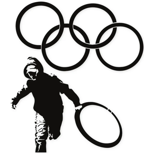 olimpic · hood · ring · steal · stencil · graffity