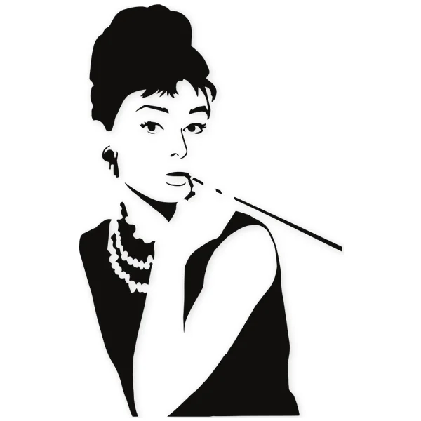audrey hepburn · actor · smoking · realistic · face