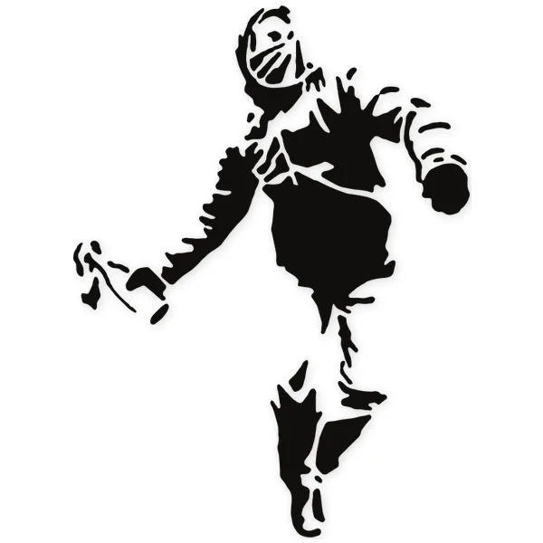 demonstration · throw · resistance · banksy