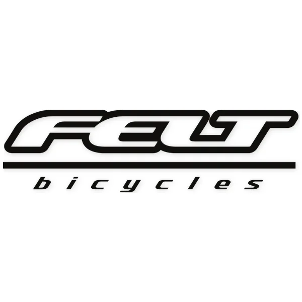 Logotipo de Felt Bicycles con "FELT" en mayúsculas gruesas y "bicycles" en minúsculas finas.