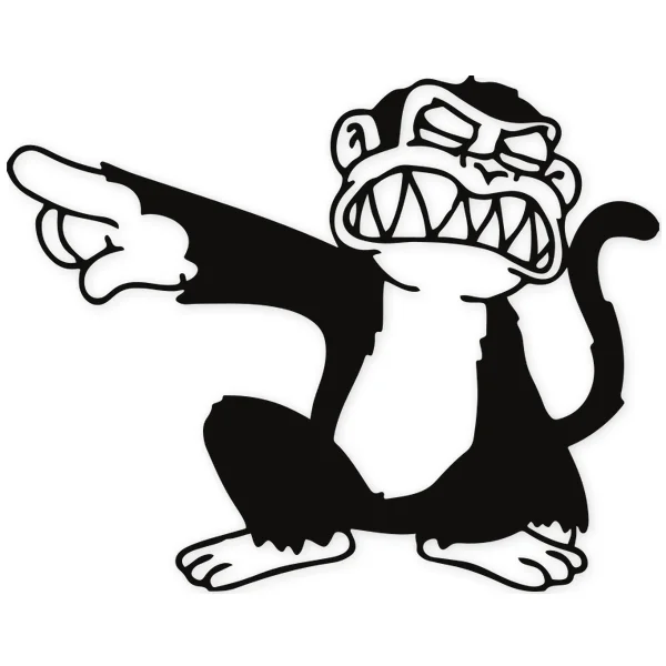 laugh · teeth · mark · finger · ape