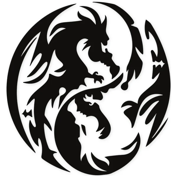 ying yang ยท dragon ยท tattoo ยท symbols and heraldry