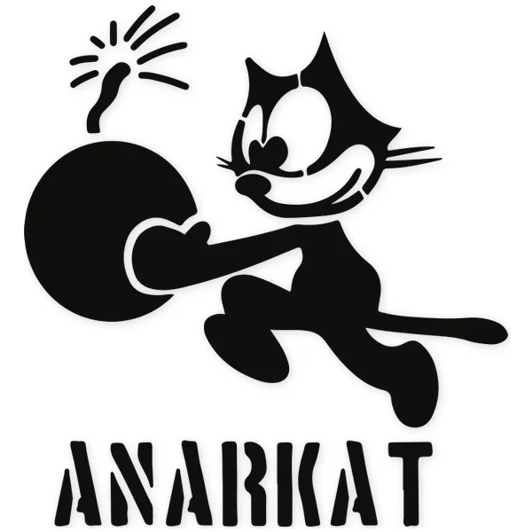anarkat · anarchy · bomb · mascot · cat