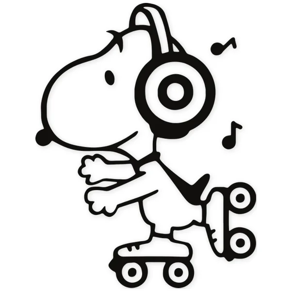snoopy · headphones · skate · mascot · dogs · cartoons · kids